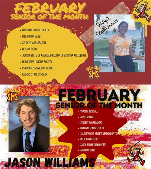Seniors of the Month - February 2023